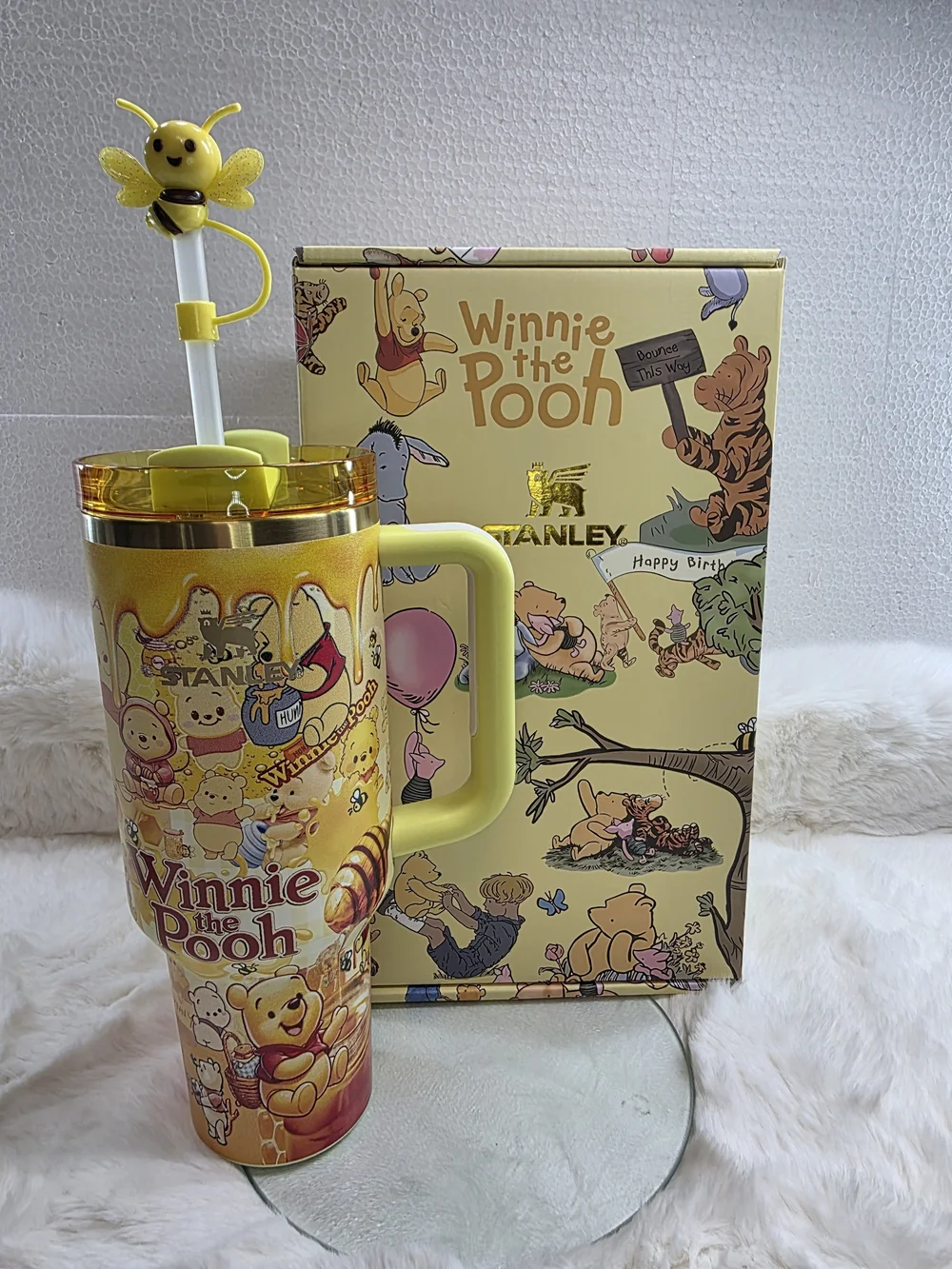 Yellow Stanley Insulated Quencher Tumbler with Handle